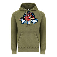 Vintage Olive The Icehogs, Rockford Vintage Hoodie - artisFamous