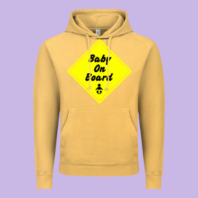 Baby On Board Vintage Hoodie Designed By Artisfamous