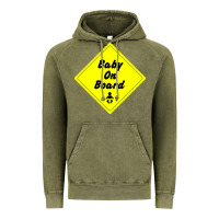 Vintage Olive baby on board Vintage Hoodie - artisFamous