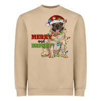 Mushroom merry and bright pug Heavyweight Sweatshirt - RanaPortraitStore