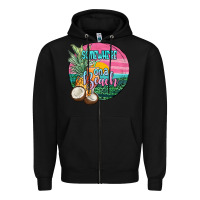 Black somewhere on a beach Zipper Hoodie - JahusDesignShop