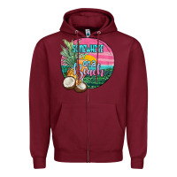 Burgundy somewhere on a beach Zipper Hoodie - JahusDesignShop