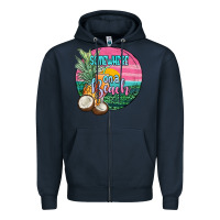 Navy somewhere on a beach Zipper Hoodie - JahusDesignShop