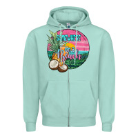 Seafoam somewhere on a beach Zipper Hoodie - JahusDesignShop