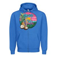 True Royal somewhere on a beach Zipper Hoodie - JahusDesignShop