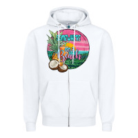 White somewhere on a beach Zipper Hoodie - JahusDesignShop