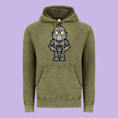 Iron Giant Vintage Hoodie Designed By Artisfamous