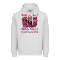 Dove Grey just a girl who loves baby spinosaurus Premium Hoodie - Artiststas