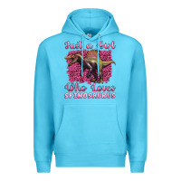 Ocean Blue just a girl who loves baby spinosaurus Premium Hoodie - Artiststas