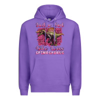 Purple just a girl who loves baby spinosaurus Premium Hoodie - Artiststas