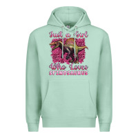 Seafoam just a girl who loves baby spinosaurus Premium Hoodie - Artiststas
