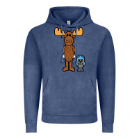 Vintage Denim rocky and bullwinkle Vintage Hoodie - artisFamous