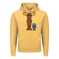 Vintage Mustard rocky and bullwinkle Vintage Hoodie - artisFamous