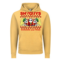 Vintage Mustard shy guys burger and fries Vintage Hoodie - artisFamous
