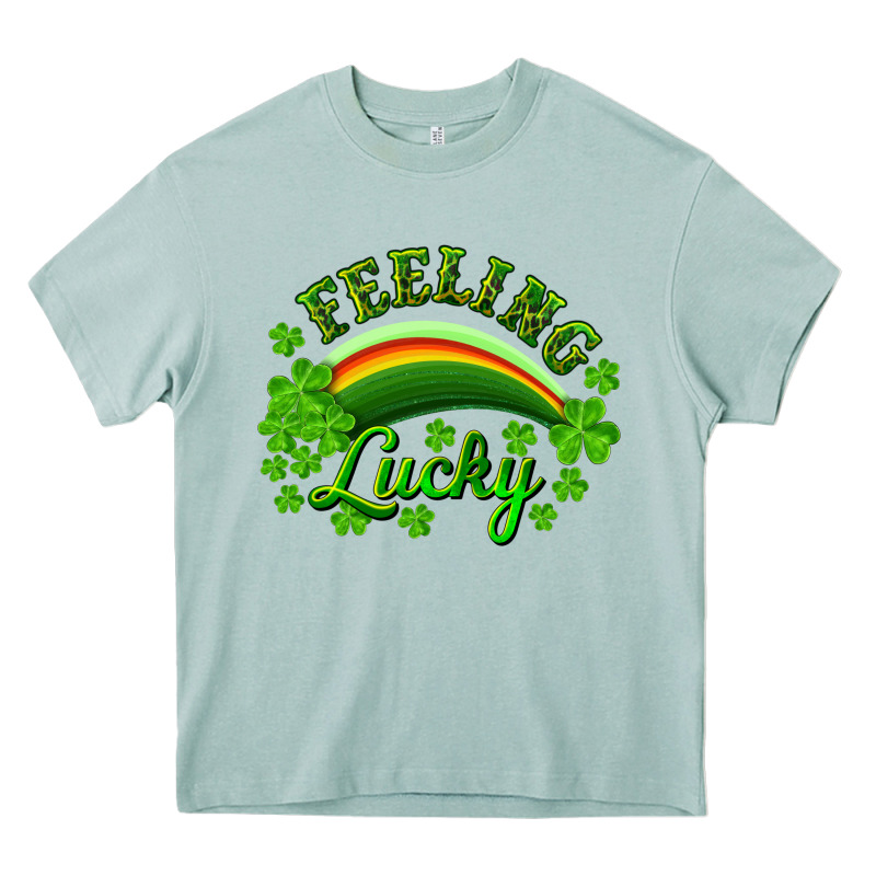 Feeling Lucky With Rainbow Heavy Core Tee by RanaPortraitStore | Teevron