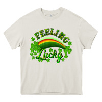 Cream Feeling lucky with rainbow Heavy Core Tee - RanaPortraitStore