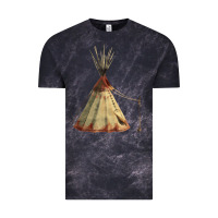Cloud Black teepe tipi Vintage Tee - FaDigitalArtStudio