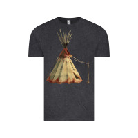 Vintage Black teepe tipi Vintage Tee - FaDigitalArtStudio