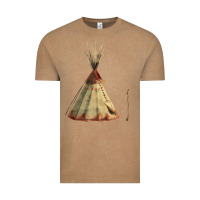 Vintage Coffee teepe tipi Vintage Tee - FaDigitalArtStudio