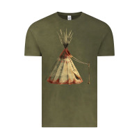 Vintage Olive teepe tipi Vintage Tee - FaDigitalArtStudio