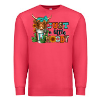 Cardinal just a little moody coffee cup long haired cow Premium Sweatshirt - Jasminsmagicworld
