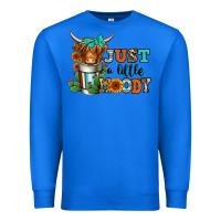 True Royal just a little moody coffee cup long haired cow Premium Sweatshirt - Jasminsmagicworld