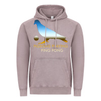 Vintage Zinc Best Pigeons Playing Ping Pong Music Vintage Hoodie - artisFamous