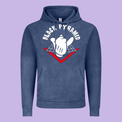 Black Pyramid Vintage Hoodie Designed By Artisfamous