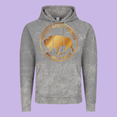 Buffalo Gold Native American - Bison Vintage Hoodie Designed By Artisfamous