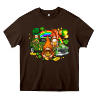 Chocolate Brown St. Patrick's Day gnomies with truck Heavy Core Tee - HowdyJamesFarm