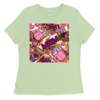 Matcha Mom Coffee Cups With Leopard Digital Paper Ladies Tee - BundleAndBundleShop