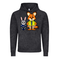 Vintage Black zootopia duo chibi Vintage Hoodie - artisFamous