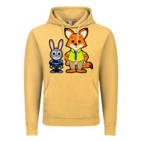Vintage Mustard zootopia duo chibi Vintage Hoodie - artisFamous