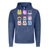 Vintage Denim animal crossing cute cats animal crossing new horizons Vintage Hoodie - artisFamous