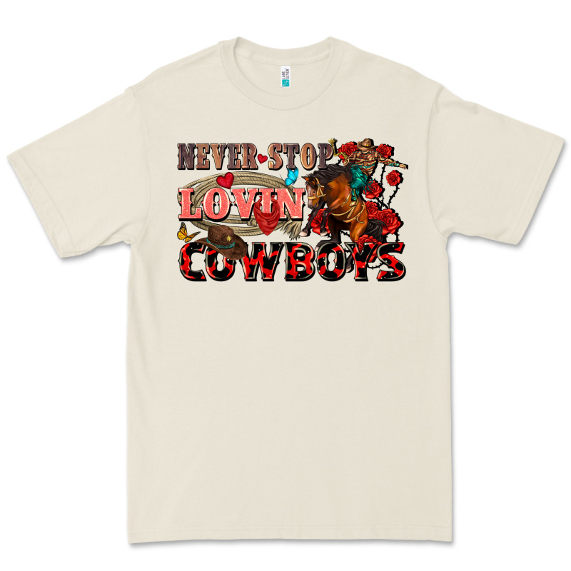 Never Stop Lovin Cowboys Premium Tee by FaDigitalArtStudio | Teevron