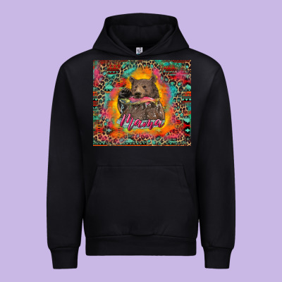 Mama Bear Leopard And Aztec Urban Hoodie Designed By Ranaportraitstore