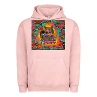 Pigment Salmon mama bear leopard and aztec Urban Hoodie - RanaPortraitStore