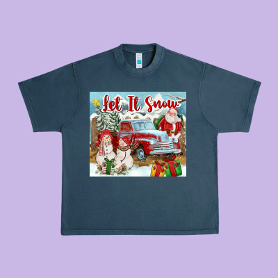 Let It Snow Tumbler Urban Heavy Tee Designed By Fadigitalartstudio