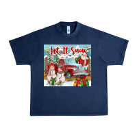 Navy Let It Snow Tumbler Urban Heavy Tee - FaDigitalArtStudio