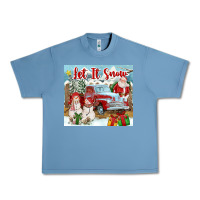 Pebble Blue Let It Snow Tumbler Urban Heavy Tee - FaDigitalArtStudio