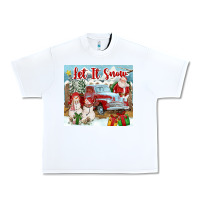 White Let It Snow Tumbler Urban Heavy Tee - FaDigitalArtStudio