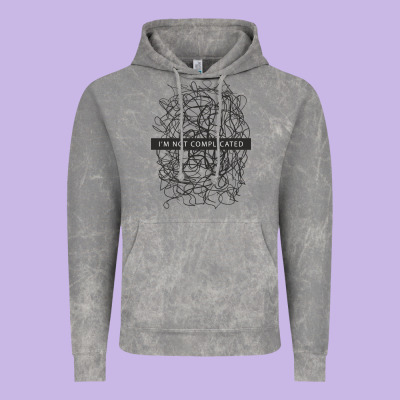 ı'm Not Complicated Vintage Hoodie Designed By Artisfamous