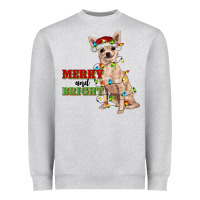 Heather Grey merry and bright chihuahua Heavyweight Sweatshirt - RanaPortraitStore