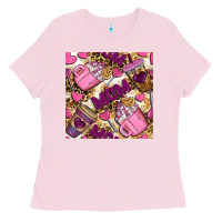 Bubblegum Pink Mom Coffee Cups With Leopard Digital Paper Ladies Tee - BundleAndBundleShop