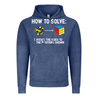 Vintage Denim youth rubiks cube rotate the sides to the position shown cube Vintage Hoodie - DesigneFamous