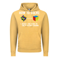 Vintage Mustard youth rubiks cube rotate the sides to the position shown cube Vintage Hoodie - DesigneFamous