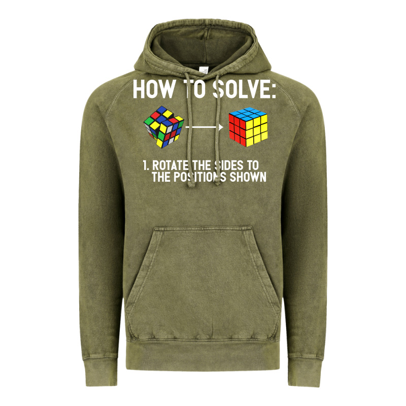 Youth Rubiks Cube Rotate The Sides To The Position Shown Cube Vintage Hoodie by DesigneFamous | Teevron