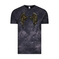 Cloud Black leopard camouflage wings Vintage Tee - RanaPortraitStore