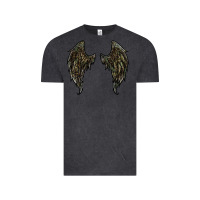 Vintage Black leopard camouflage wings Vintage Tee - RanaPortraitStore
