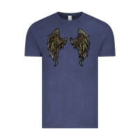 Vintage Denim leopard camouflage wings Vintage Tee - RanaPortraitStore